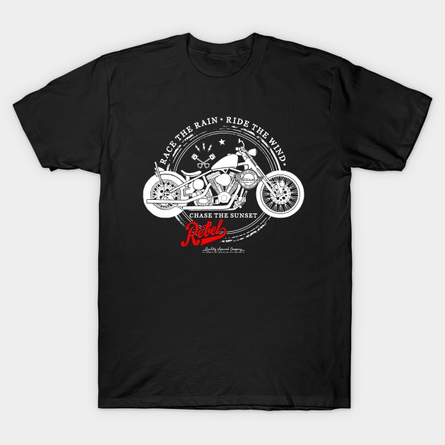 Race the Rain - Ride the Wind - Chase the Sunset T-Shirt by StoneDeff